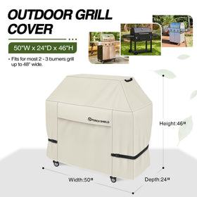 Porch Shield waterproof 600D material shields your grill across seasons
