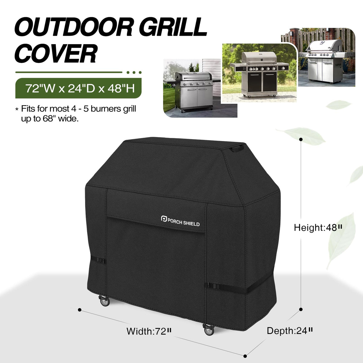 Porch Shield waterproof fabric close-up highlights durable protection against rain.