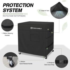 Porch Shield windproof buckle system keeps the cover secure during gusts