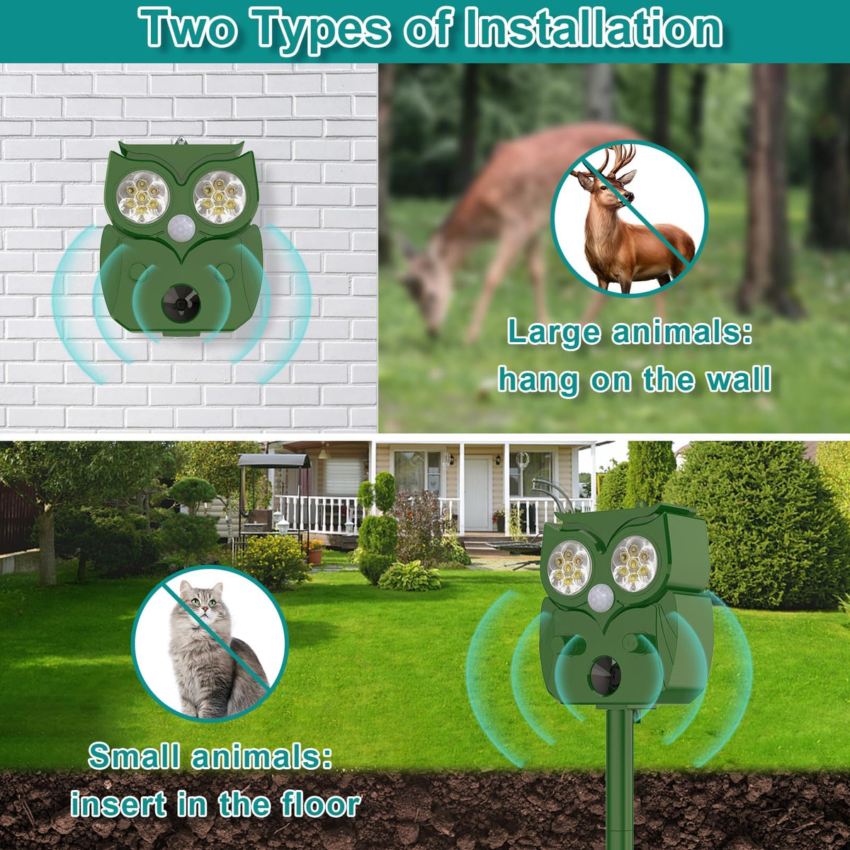 Porfisei PIR sensor detects animals up to 33 feet for proactive protection