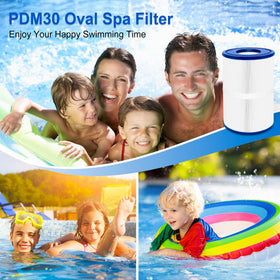 Porscan 30 sq ft spa cartridge enables easier maintenance and clean water.