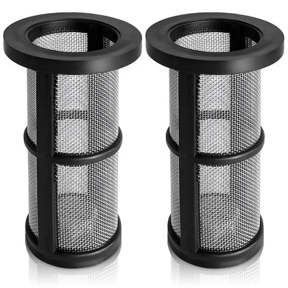 Porscan 48-222 inline filter top view highlights durable stainless mesh for reliable filtration