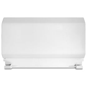 Porscan skimmer door weir flap closeup demonstrates durable plastic for reliable backflow control.