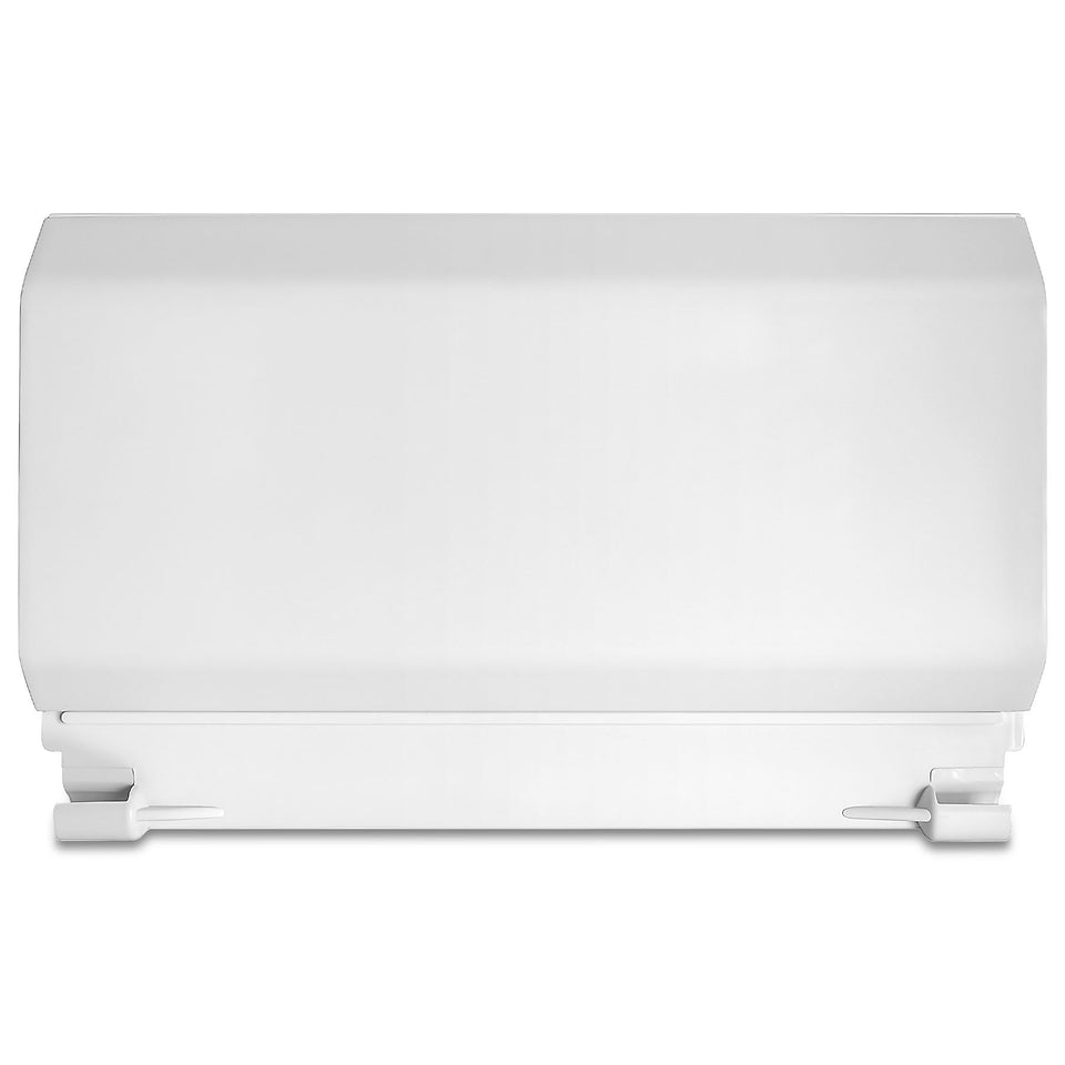 Porscan skimmer door weir flap closeup demonstrates durable plastic for reliable backflow control.