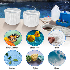 Durable heavy-duty plastic construction of the Porscan skimmer basket.