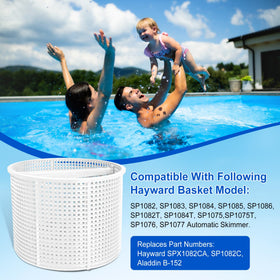 Porscan SPX1082CA skimmer basket in use within a pool skimmer system.