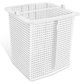 Porscan SPX1600M skimmer basket front view captures leaves for cleaner pool water.