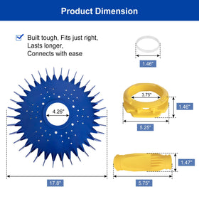 Porscan W70327 foot pad improves glide and floor contact.