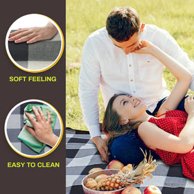 PortableAnd Picnic Blanket PEVA back is waterproof, keeping surfaces dry.