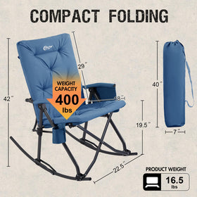 Portal blue outdoor chair adds vibrant style to any space
