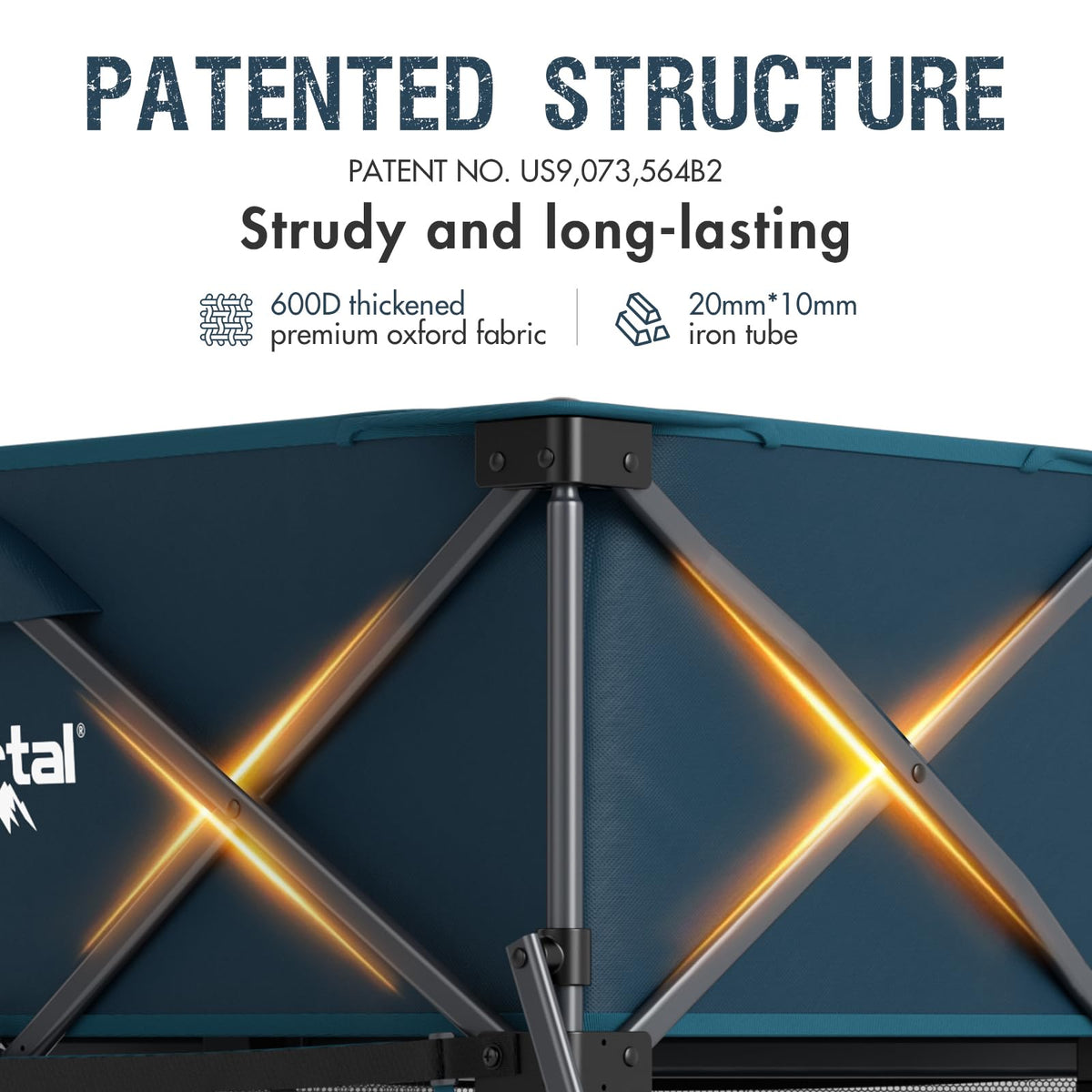 Portal rear tailgate and 54-inch bottom shelf accommodate oversized items like tents.