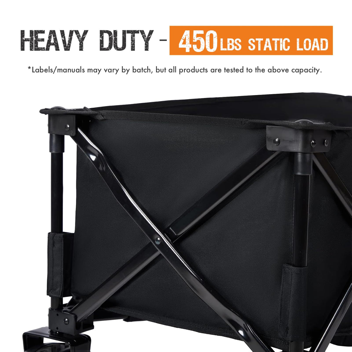 Portal Heavy-Duty Folding Wagon with cup holders keeps drinks within reach.
