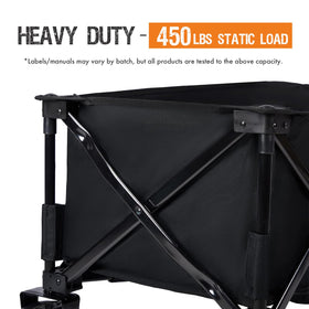 Portal Heavy-Duty Folding Wagon with cup holders keeps drinks within reach.