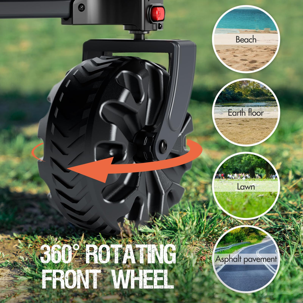 Portal Heavy-Duty Folding Wagon with telescoping handle offers easy height adjustment.