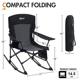 Portal Outdoor Rocking Chair lightweight design for effortless carrying