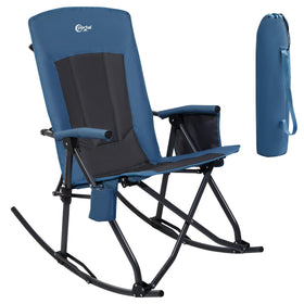 Portal oversized folding rocking chair for outdoor use with extra comfort and stability.
