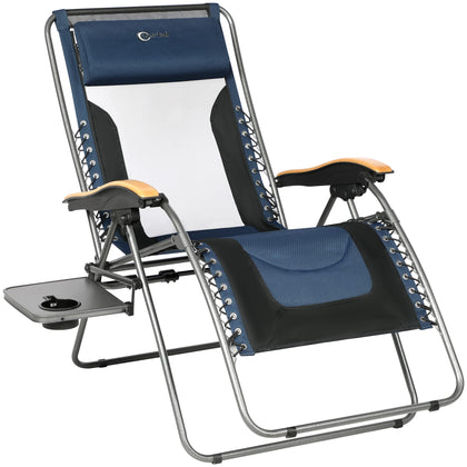 Portal oversized mesh back zero gravity chair provides breathable outdoor lounging.