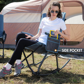Portal portable outdoor chair suitable for camping, backyard, and events.