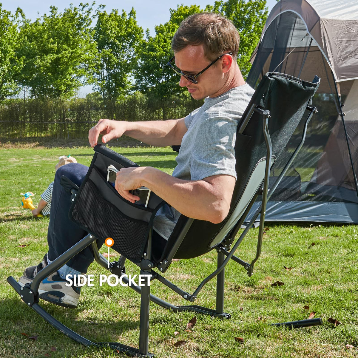 Portal chair 400 lbs capacity supports a wide range of users.