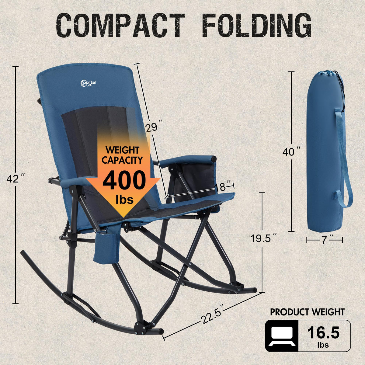 Portal side pockets and cupholder add convenient storage on trails.