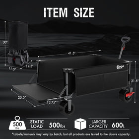 Portal wagon cargo net and pockets keep items organized.