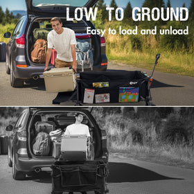 Portal wagon side pockets help separate small items.