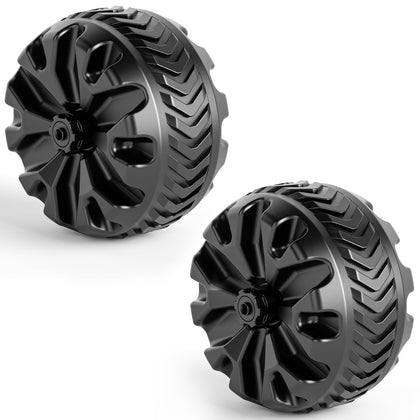Portal wagon wheels shown 8in diameter with TPR tread for smooth outdoor transport
