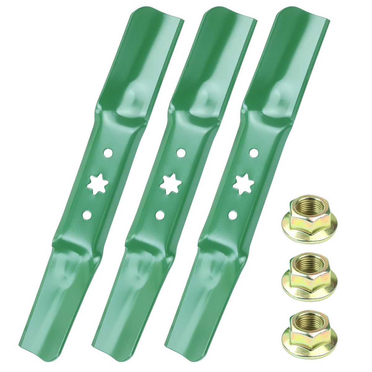 POSEAGLE 3-pack mower blades ready for Cub Cadet 50-inch deck replacement