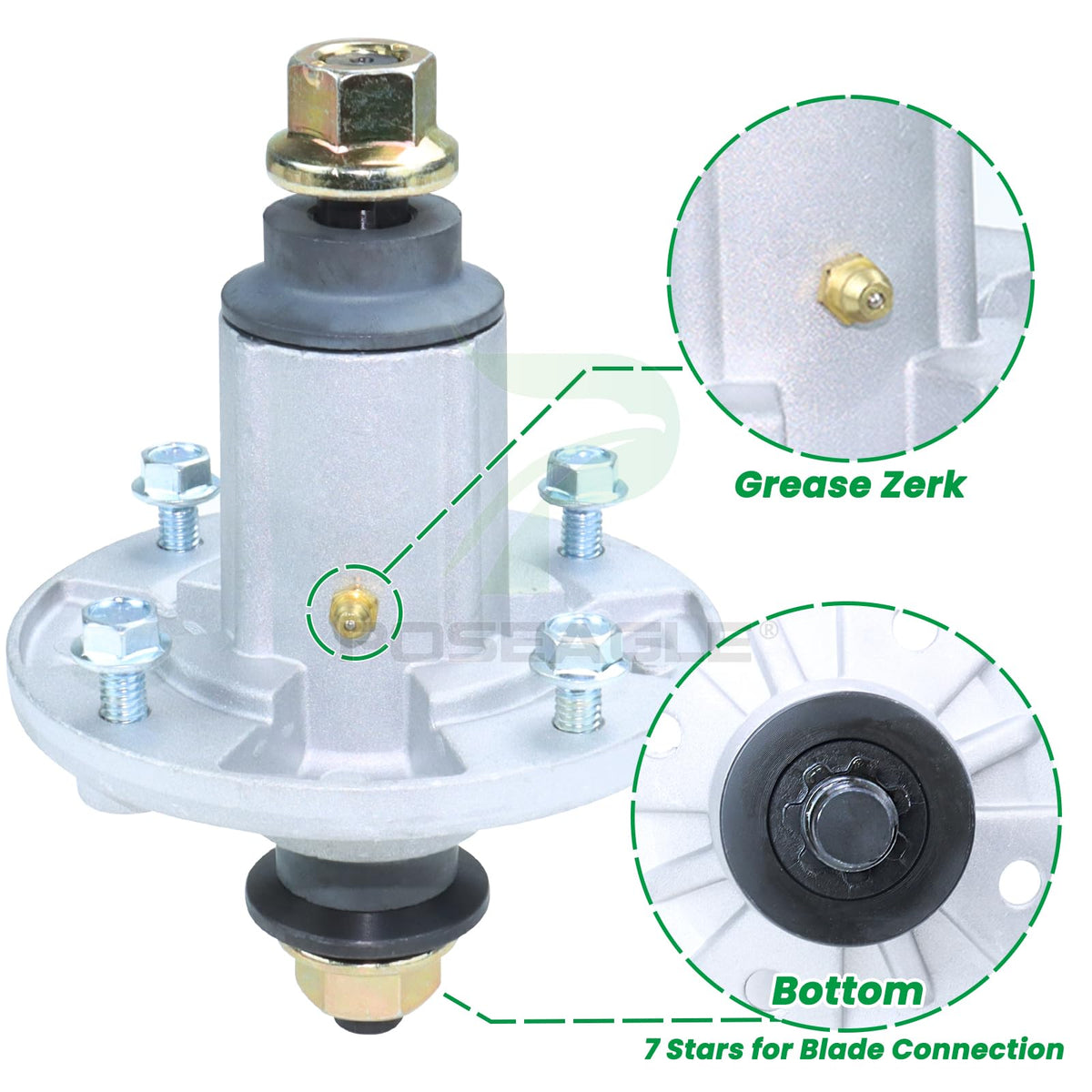 POSEAGLE 42-inch deck compatibility note with D and LA model range.