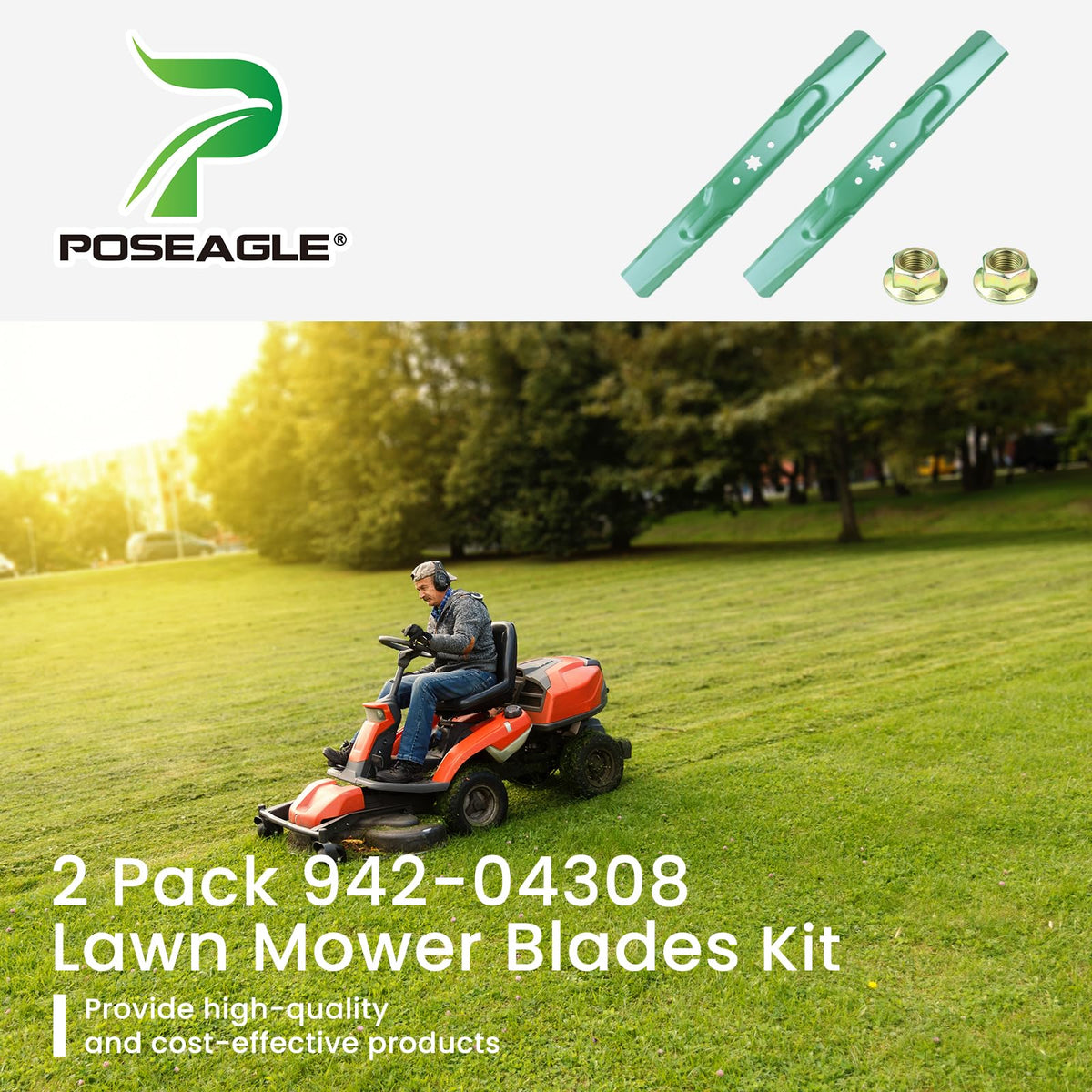 POSEAGLE 712-0417A blade nuts included for secure blade installation