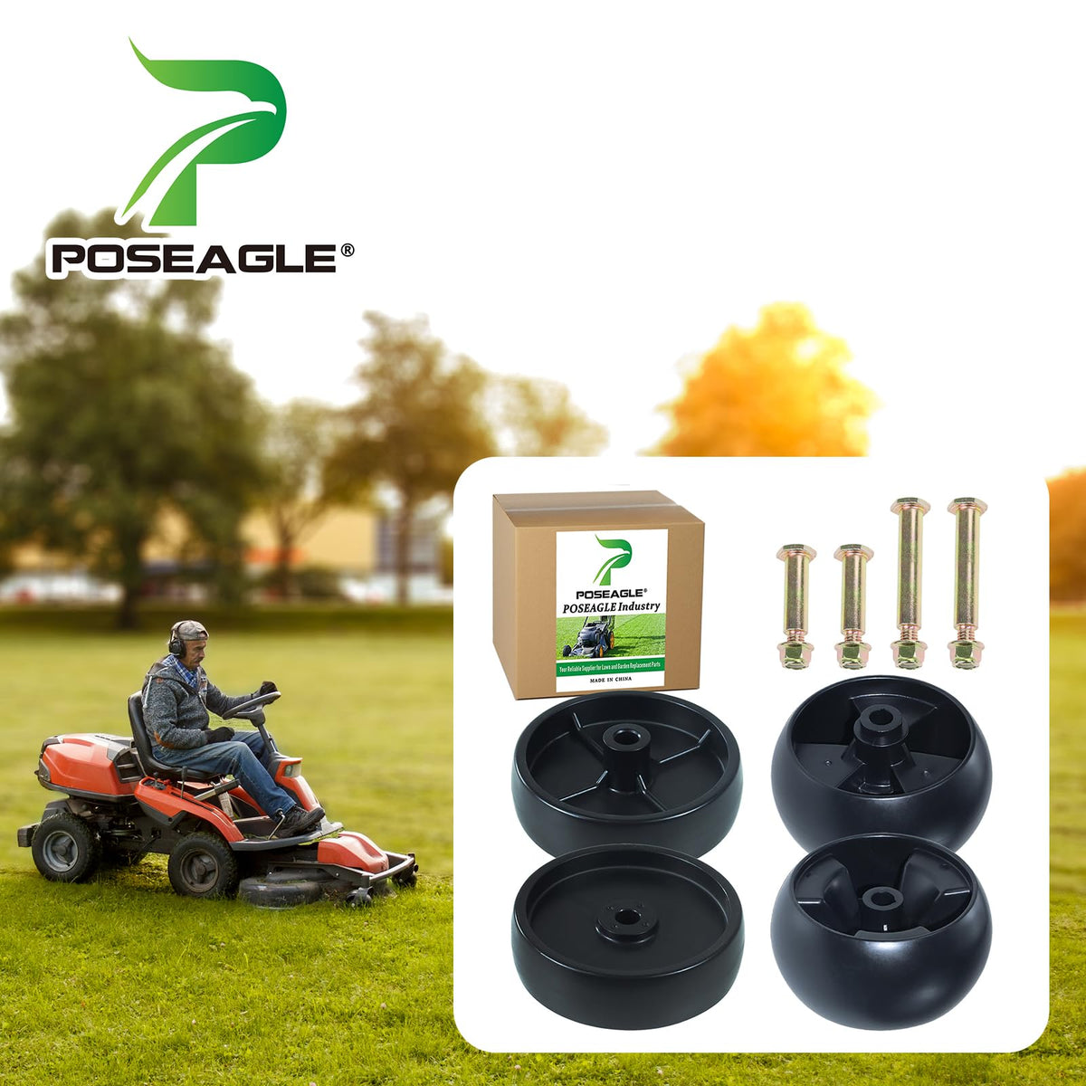 734-0973 deck wheel kit close-up showing durable hardware