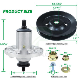 POSEAGLE AM136733 spindle alloy close-up shows high-strength construction