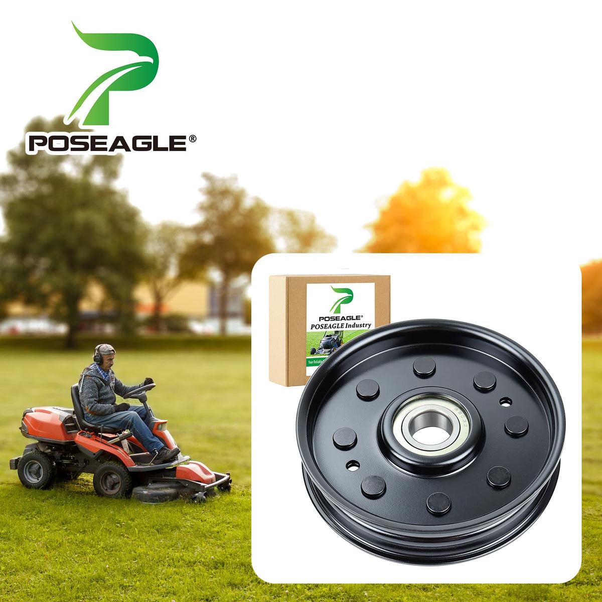 POSEAGLE AM37249 idler pulley with precision-fit design improves installation accuracy