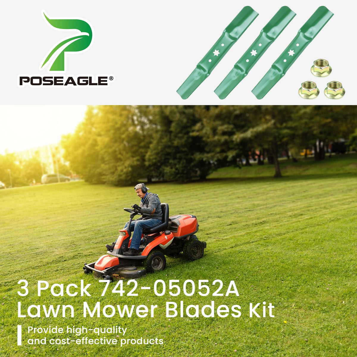 POSEAGLE blade nuts 712-0417A included for quick installation
