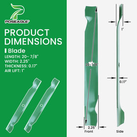 POSEAGLE blades with bolts and washers included for easy installation