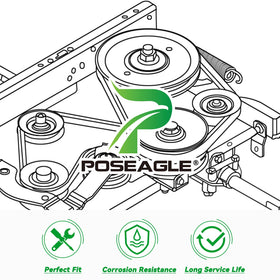 POSEAGLE-compatible lawn tractors offer stable belt tracking