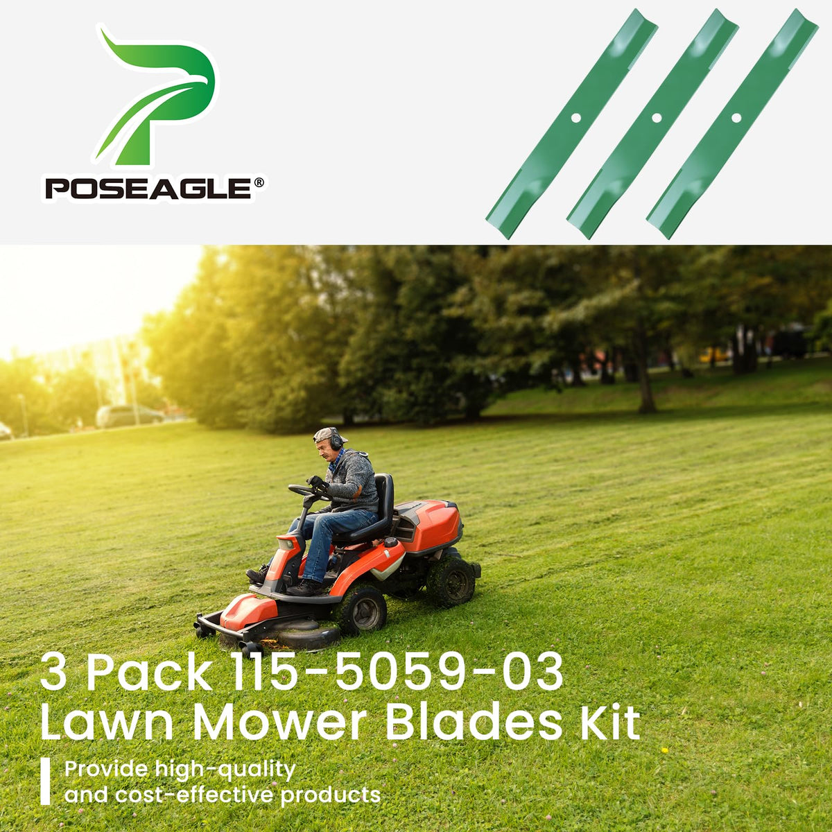 POSEAGLE easy-installation blades with torque-ready design for secure fit.