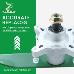 POSEAGLE Exmark 50-inch blades enable clean side discharge.