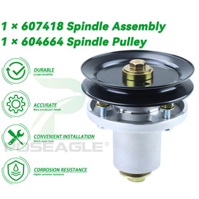 POSEAGLE grease zerks detail supporting easy lubrication and longer spindle life.