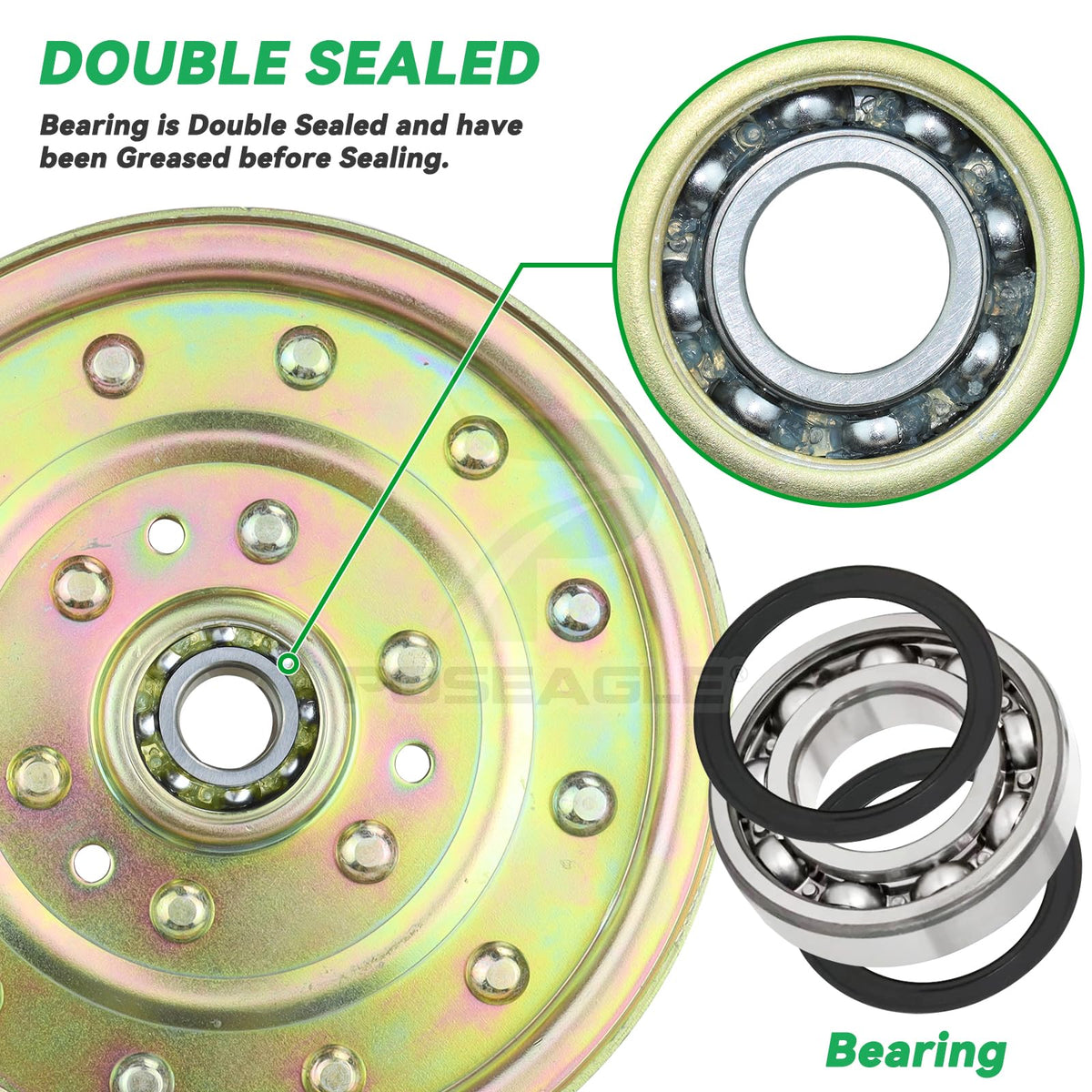 POSEAGLE heavy-duty steel design resists wear in wet and rough terrain
