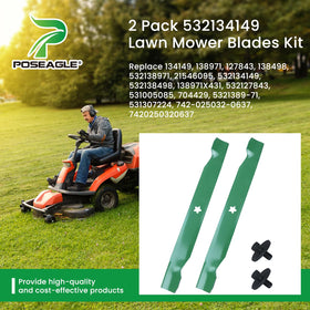 POSEAGLE high‑lift notched blade design improves airflow and cut quality