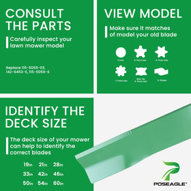 POSEAGLE Husqvarna 54-inch compatibility for quick blade replacement