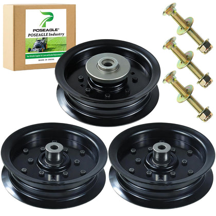 POSEAGLE idler pulley 532196106 close-up for smooth belt tracking on compatible lawn tractors.