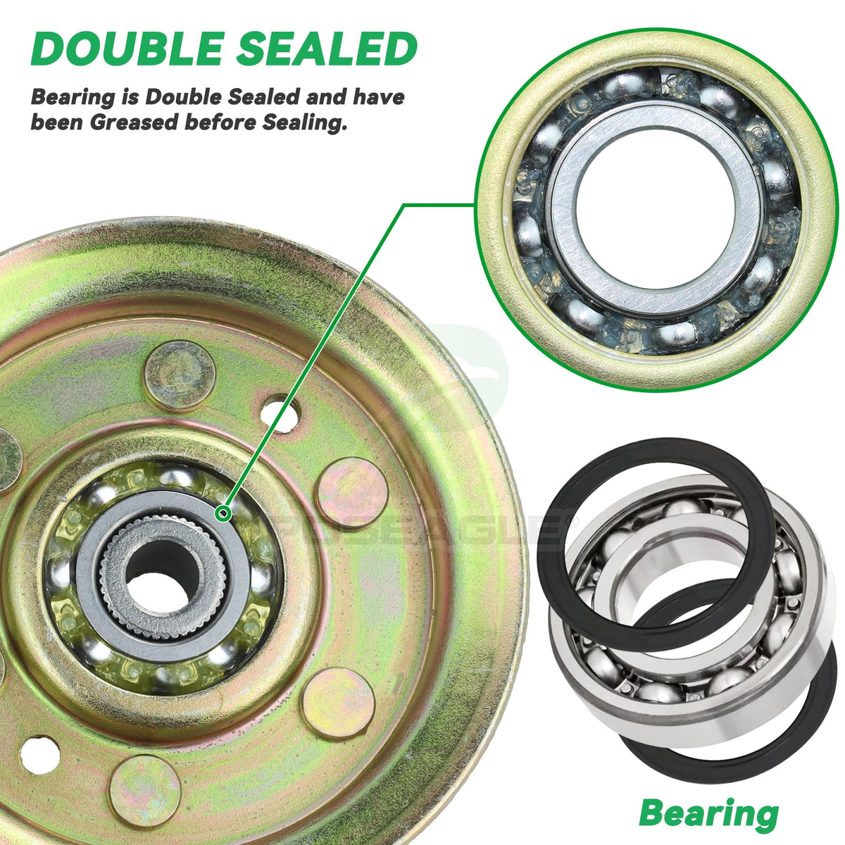POSEAGLE belt-protection-focused idler pulley helps prevent belt wear