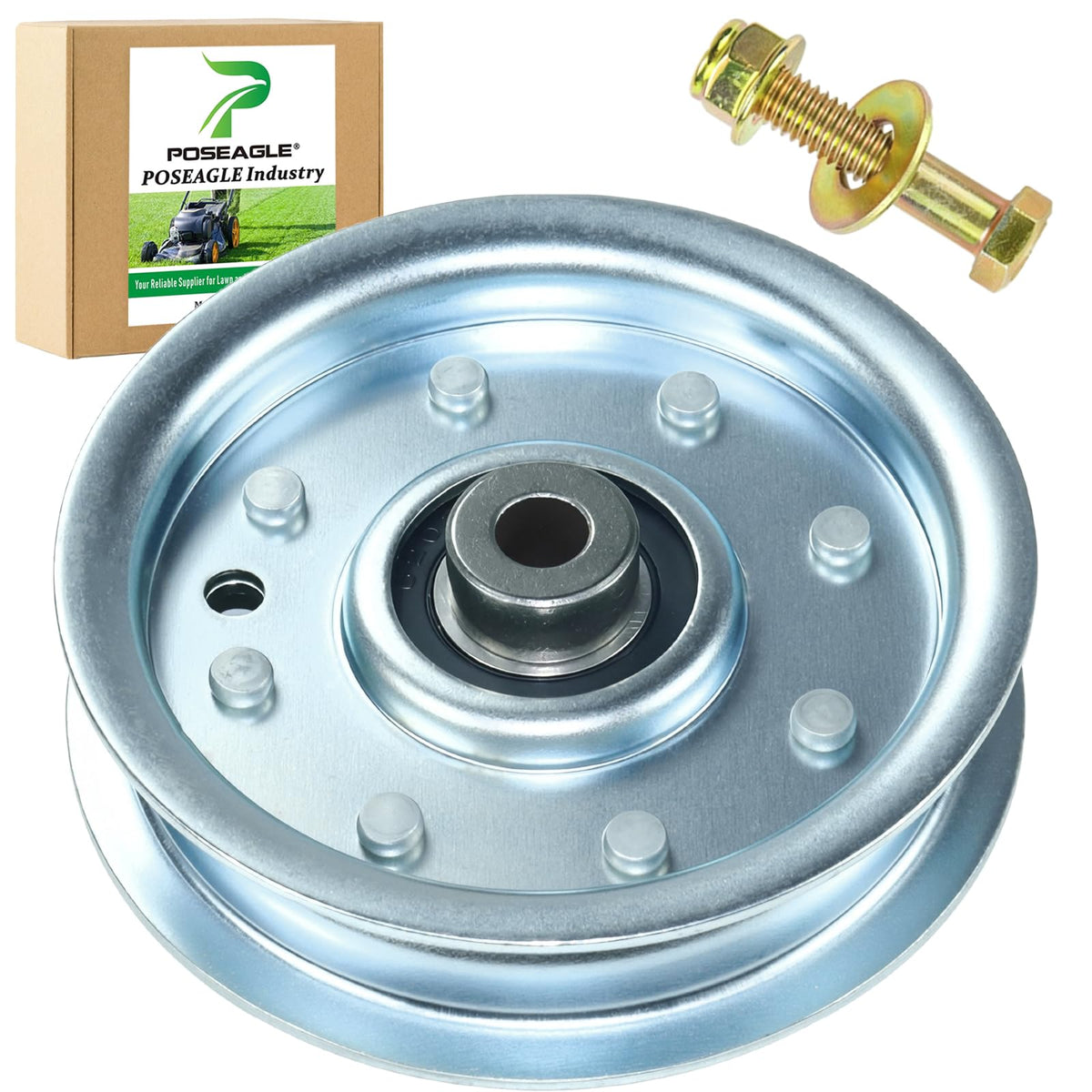 POSEAGLE idler pulley for Cub Cadet 756-0627D supports smooth belt flow.