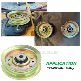 POSEAGLE easy-installation idler pulley demonstrates quick deck replacement