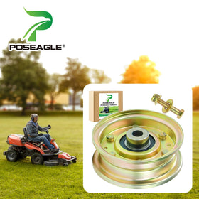 POSEAGLE idler pulley flat 756-0981 for MTD/Toro; improves belt alignment.