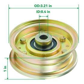 POSEAGLE idler pulley flat 756-0981A for Cub Cadet; keeps deck alignment.