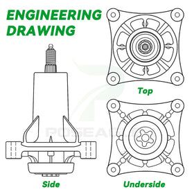 POSEAGLE lawn mower spindle parts designed for easy maintenance.