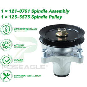 POSEAGLE mower-deck packaging with clear labeling for easy storage.